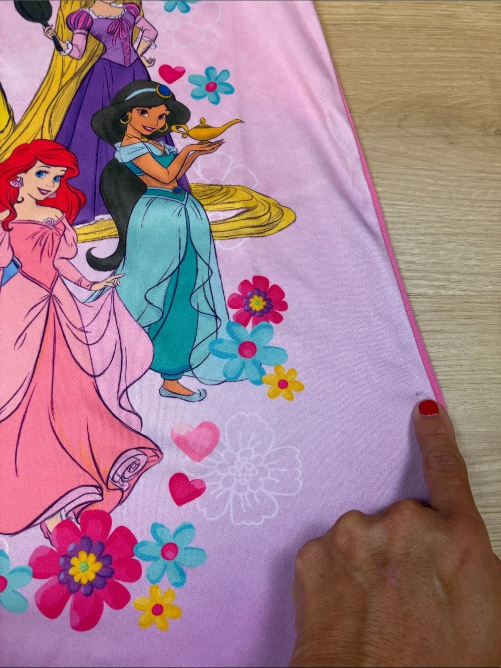 Disney Princess Pink Sleep Dress Nightgown Belle Rapunzel Ariel Jasmine 8